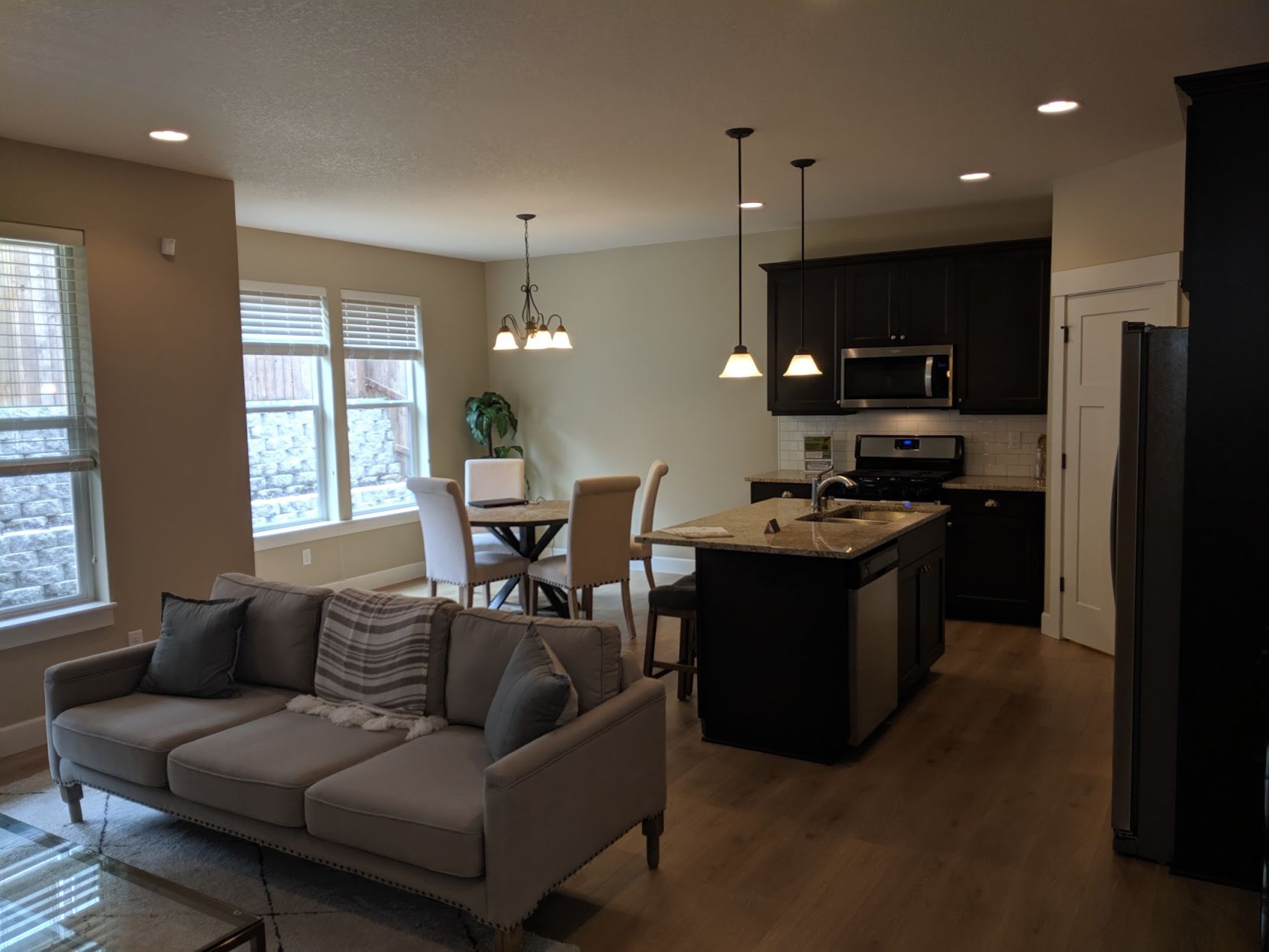 Kitchen and living room